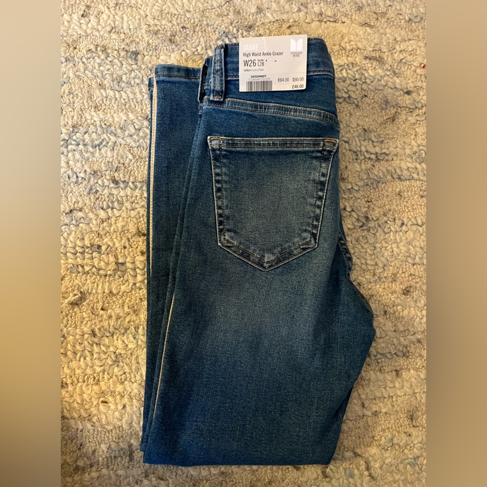 Topshop JAMIE High Waist Ankle Grazer Jeans